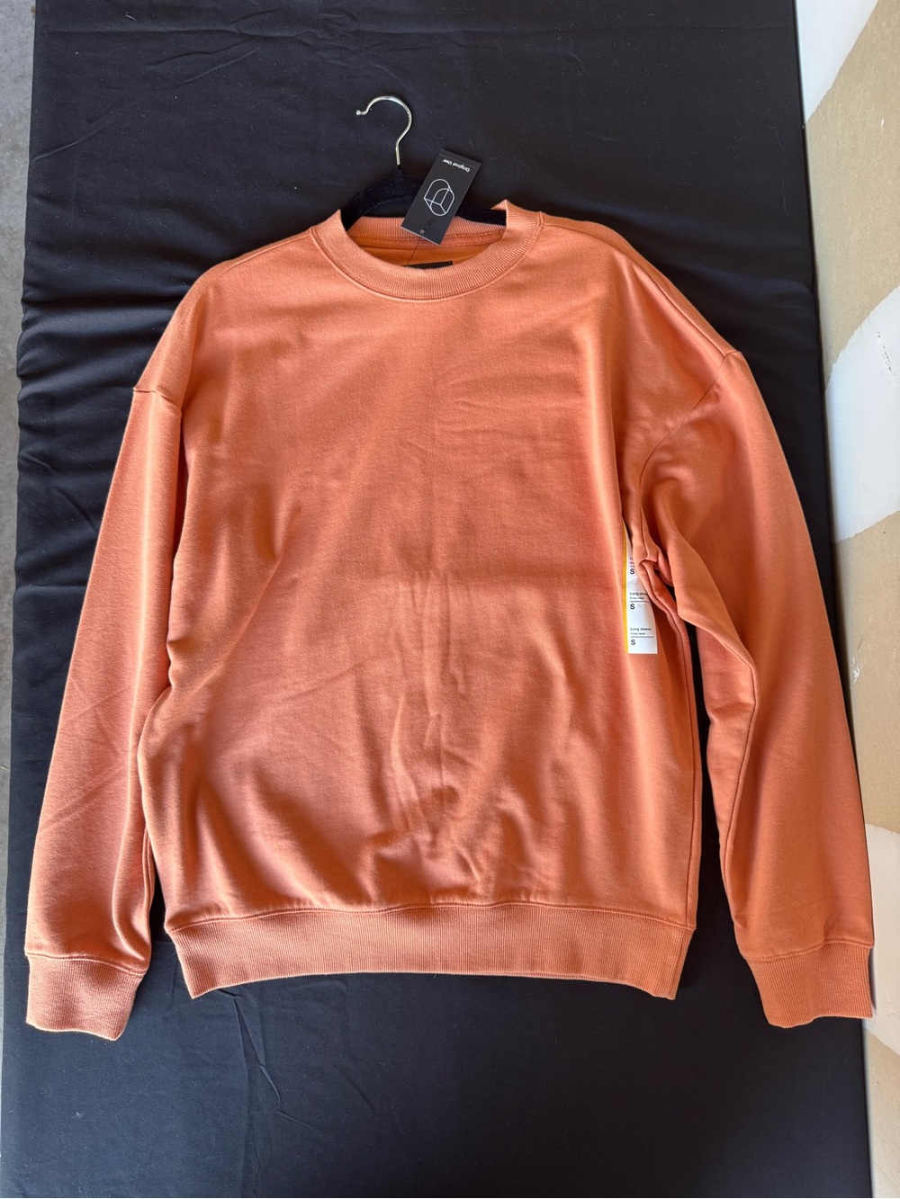 NWT Original Use Men's Small Fleece Crewneck Sweatshirt Terracotta Rust Orange